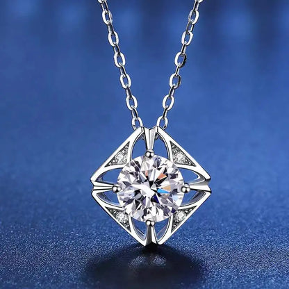 1 Carat Moissanite Pendant Necklace