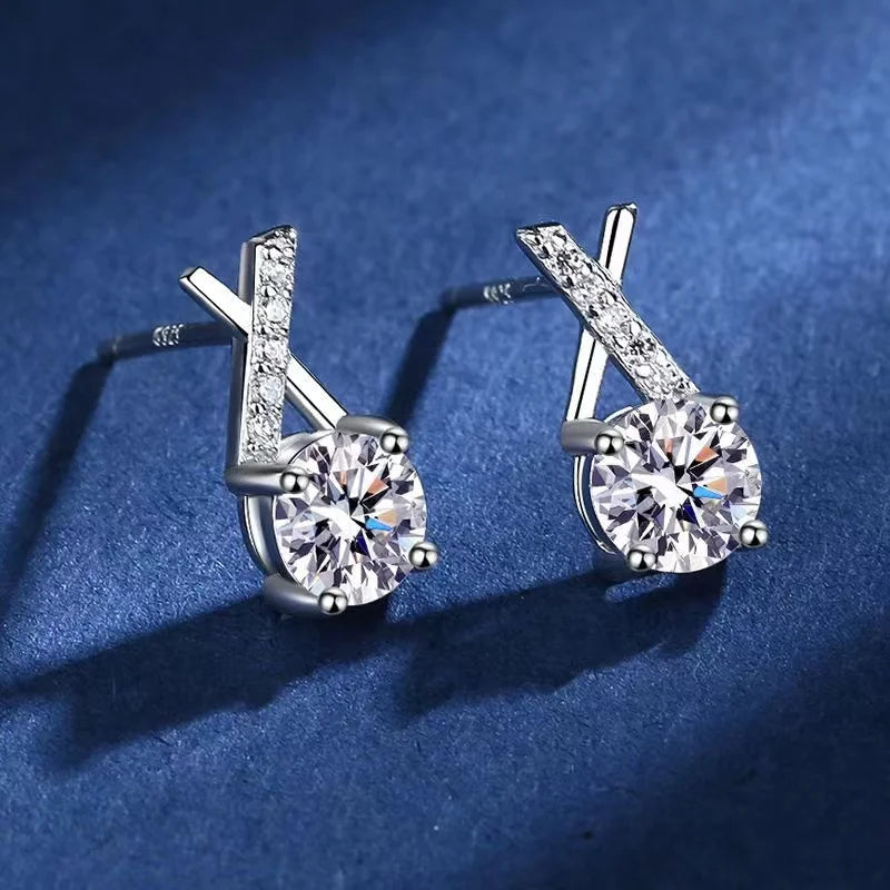 Moissanite Diamond Stud Earrings