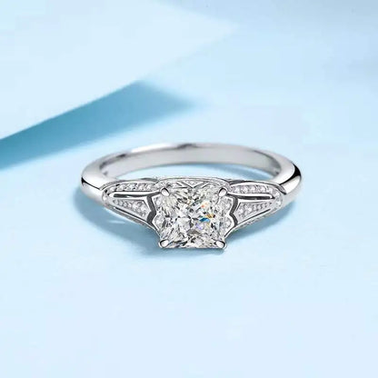 1-2ct Moissanite Engagement Diamond Ring