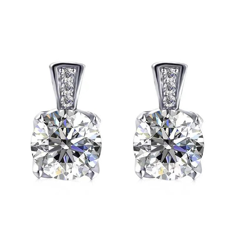 1.2ct D Moissanite Stud Earrings