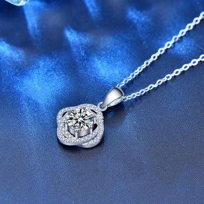 1 ct Moissanite Diamond Charm Necklace