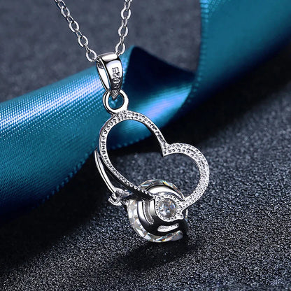 Heart Moissanite Diamond Necklace