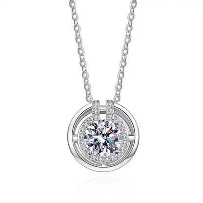 1ct Moissanite Pendant Necklace