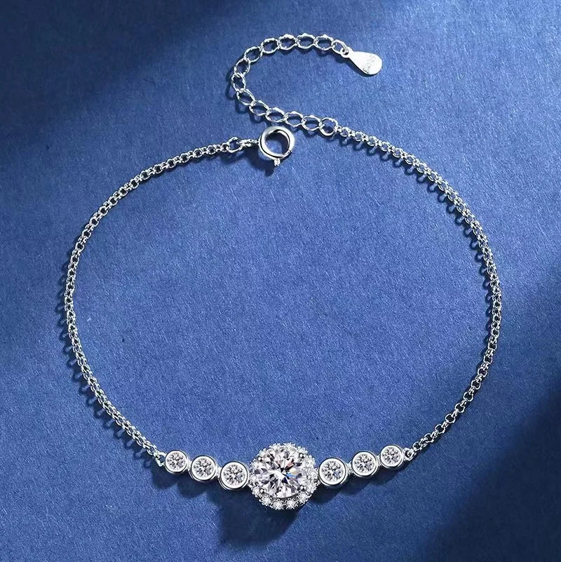 1 Carat Moissanite Diamond Bracelet