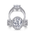 Women Fashion Vintage Style 3 Ct Moissanite S925 Silver Ring Engagement Wedding