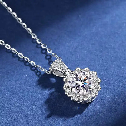 1 Carat Moissanite Pendant Necklace