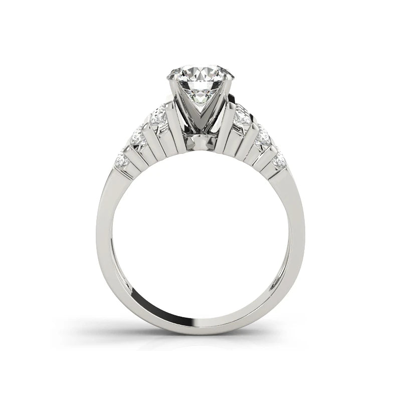 New Products 925 Silver Rings Fine Jewelry 1.2 CT Moissanite Diamond Engagement For Women Ring Sets