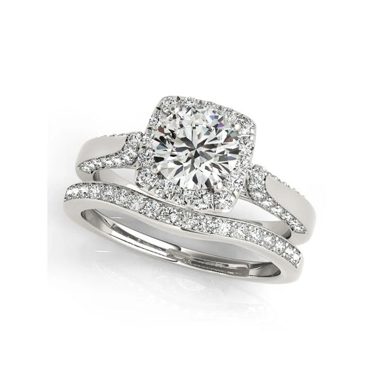 1 CT Round Moissanite Diamond Wedding Rings