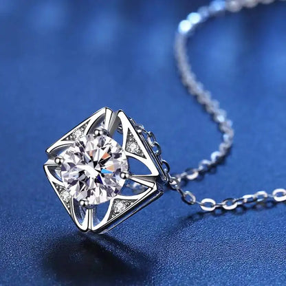 1 Carat Moissanite Pendant Necklace