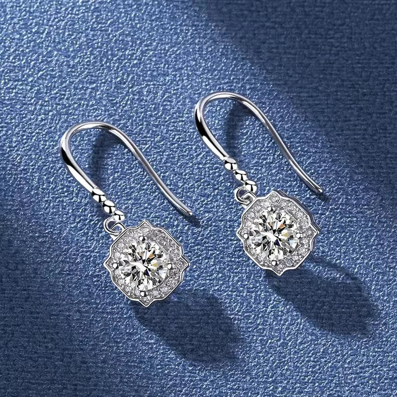 0.5-1ct Moissanite Drop Earrings