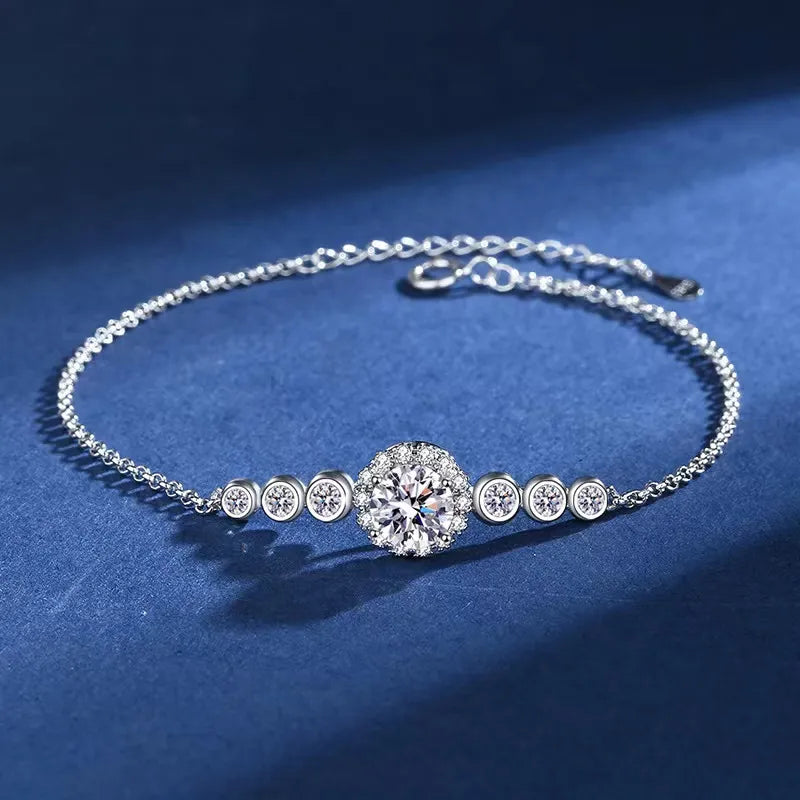 1 Carat Moissanite Diamond Bracelet