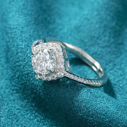 1 Carat Moissanite Square Ring