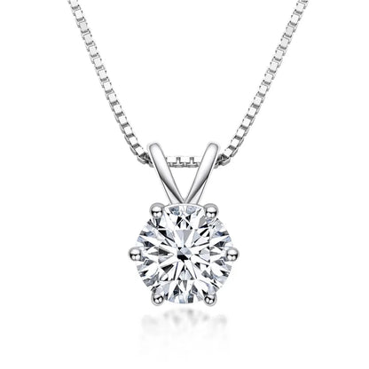 1.0-2.0carat Moissanite Diamond Pendant Necklace