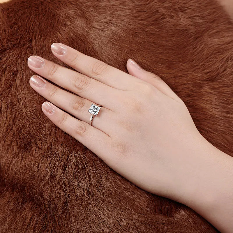 Moissanite 925 Silver Engagement Rings 3 Carats For Women Wedding Jewelry