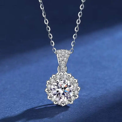 1 Carat Moissanite Pendant Necklace