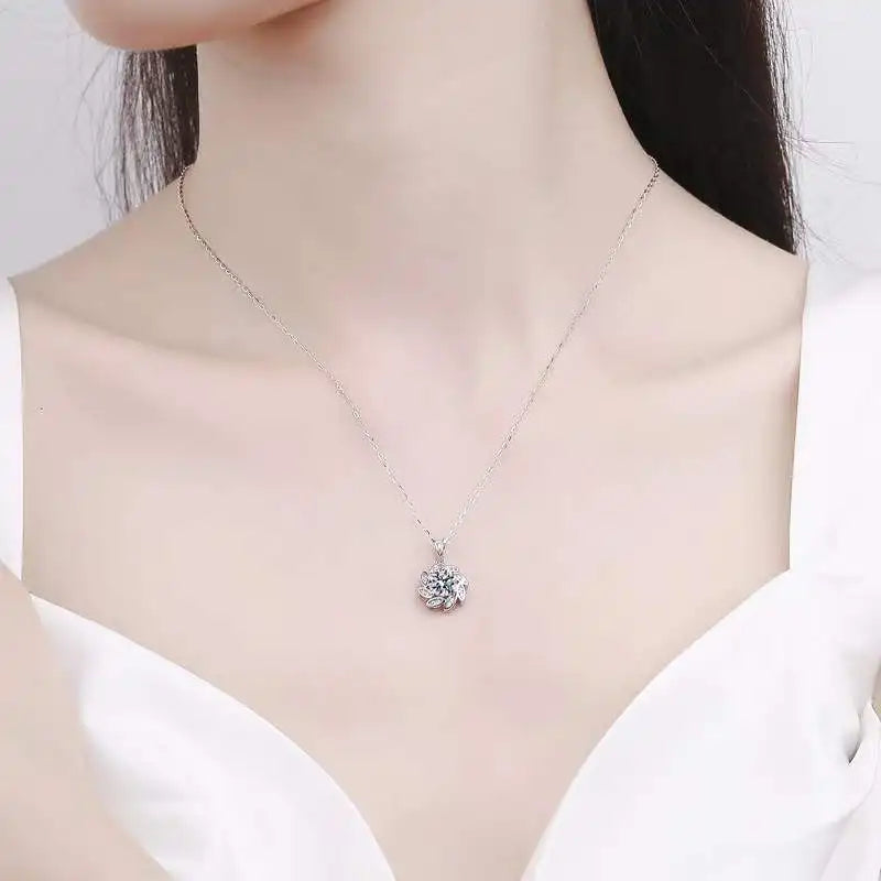 1 Carat  Moissanite Necklace