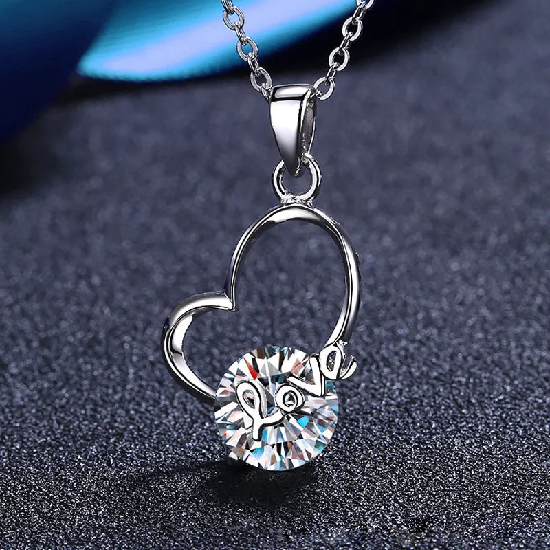 Heart Moissanite Diamond Necklace