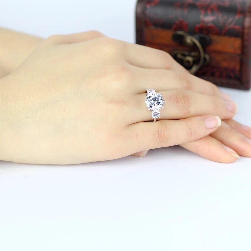 6 Carat Moissanite Classic Engagement Rings