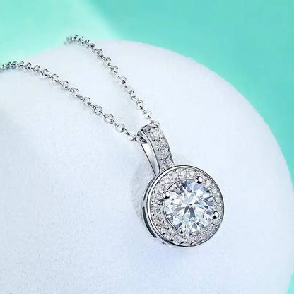 1 Carat Moissanite Pendant Necklace