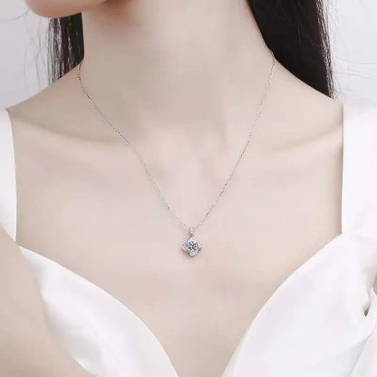 1 Carat Moissanite Pendant Necklace