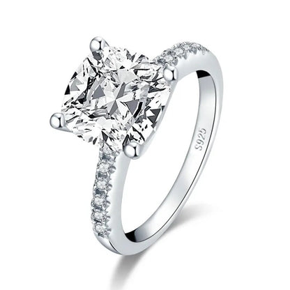 3.5 Carat Cushion Moissanite Rings