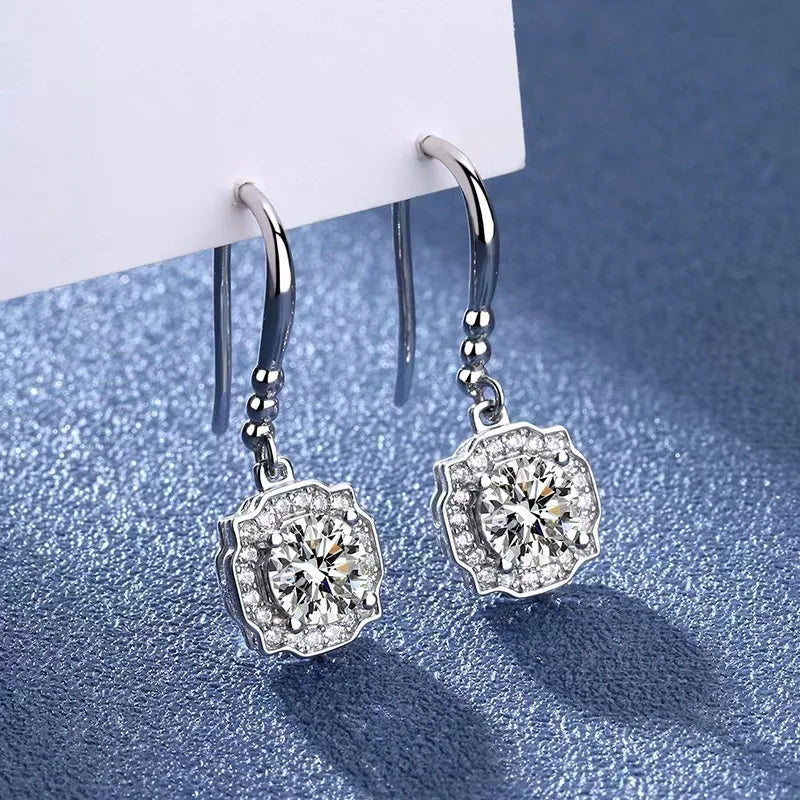 0.5-1ct Moissanite Drop Earrings