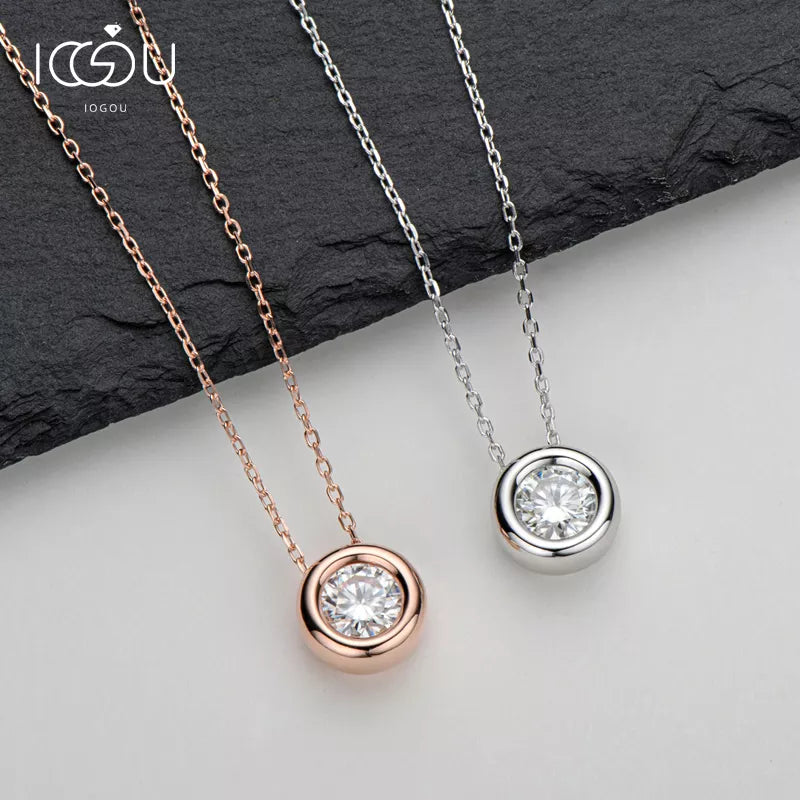 1 Carat Moissanite Pendant Necklace