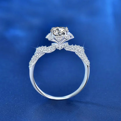 1ct Moissanite Diamond Engagement Ring