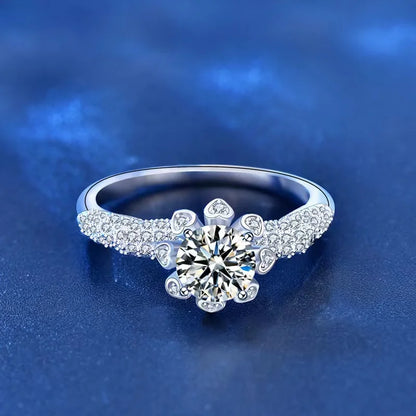 1ct Moissanite Diamond Engagement Ring