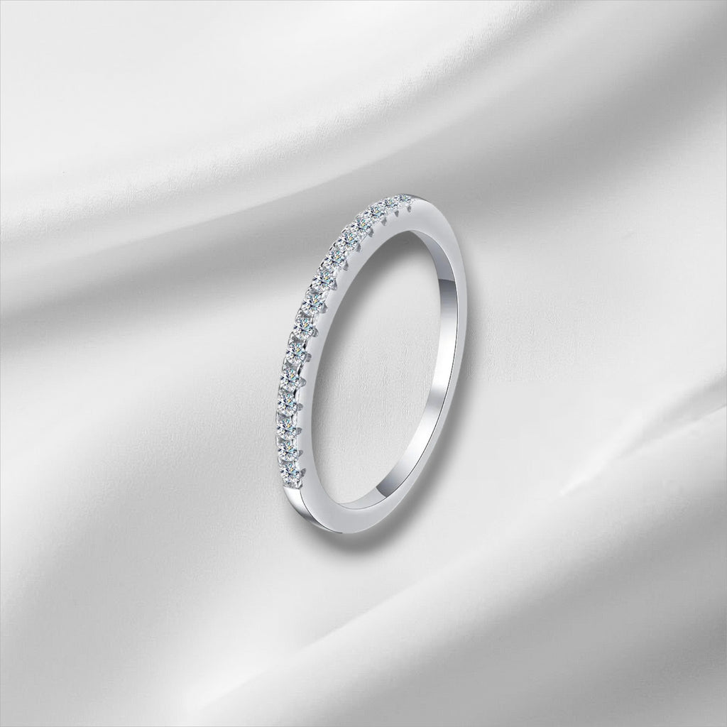 Full Eternity Moissanite Band - D VVS1 S925 Silver 2mm