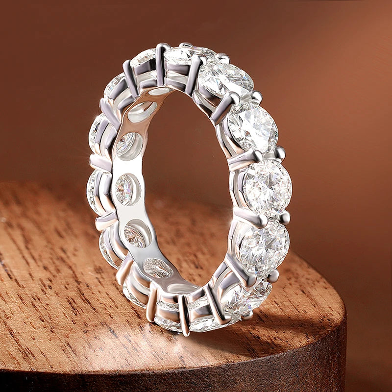 Round Moissanite Solitaire Ring - D VVS1 S925 Silver 0.5ct