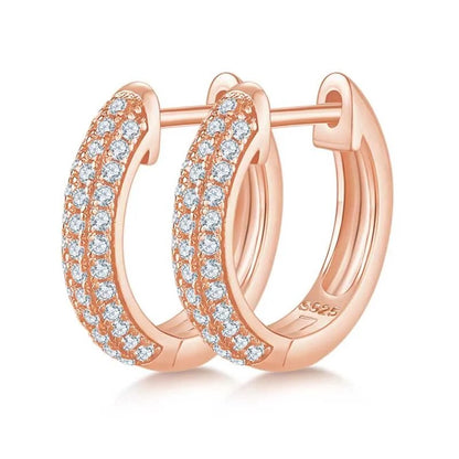 0.37ct Moissanite Diamond Hoop Earrings