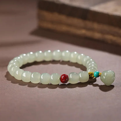 Qinghetian Jade Handstring 7X8mm Bracelet