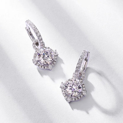 3ct Moissanite Drop Earrings