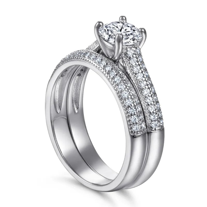 0.8 Carat Moissanite Women Ring Set