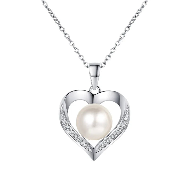 Freshwater Pearl Moissanite Wedding Necklace