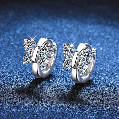 1.6ct Moissanite Hoop Earrings