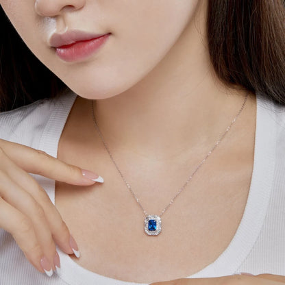 Gemstone Moissanite Pendant Necklace