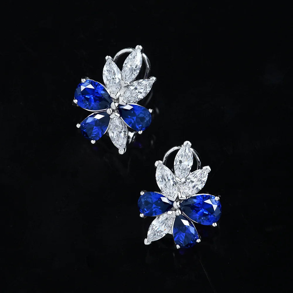 Moissanite Ear Clip Stud Earrings