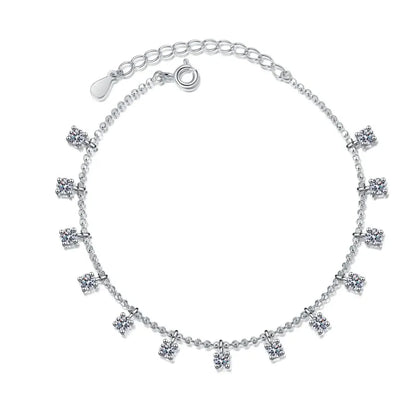 Moissanite Tassel Bracelet