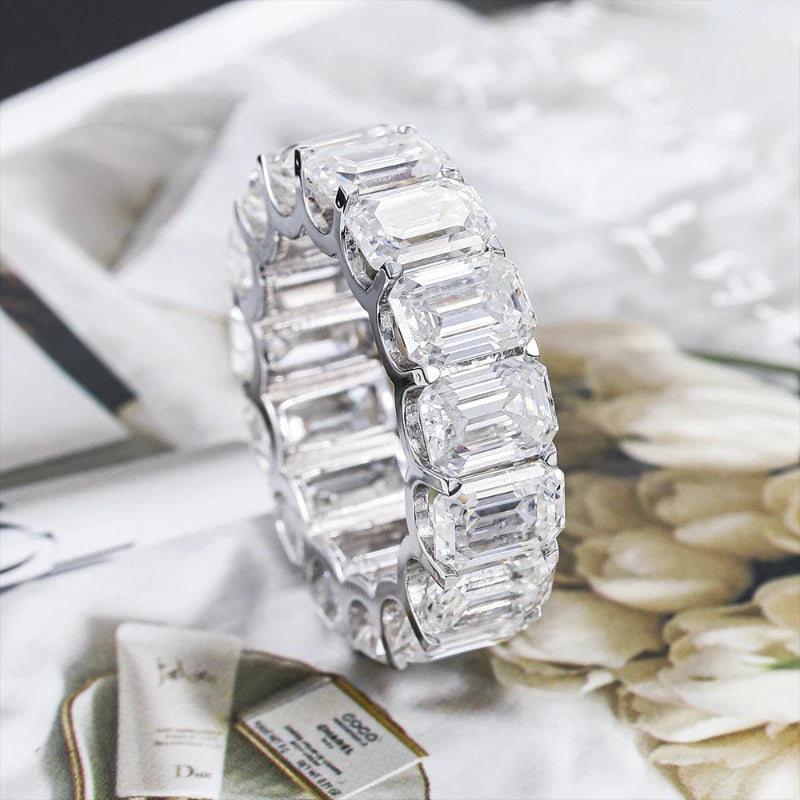 Moissanite Diamond Eternity Ring