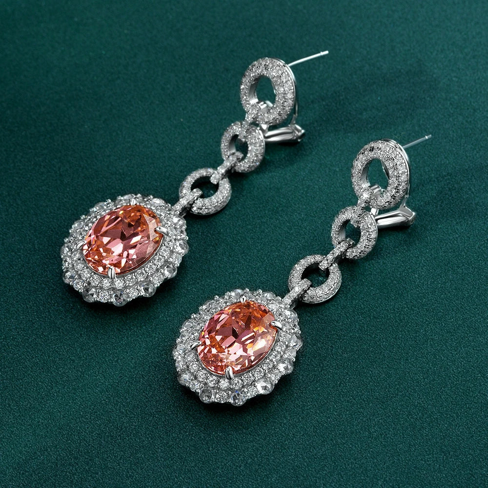 Luxury Drop Earrings Created Moissanite