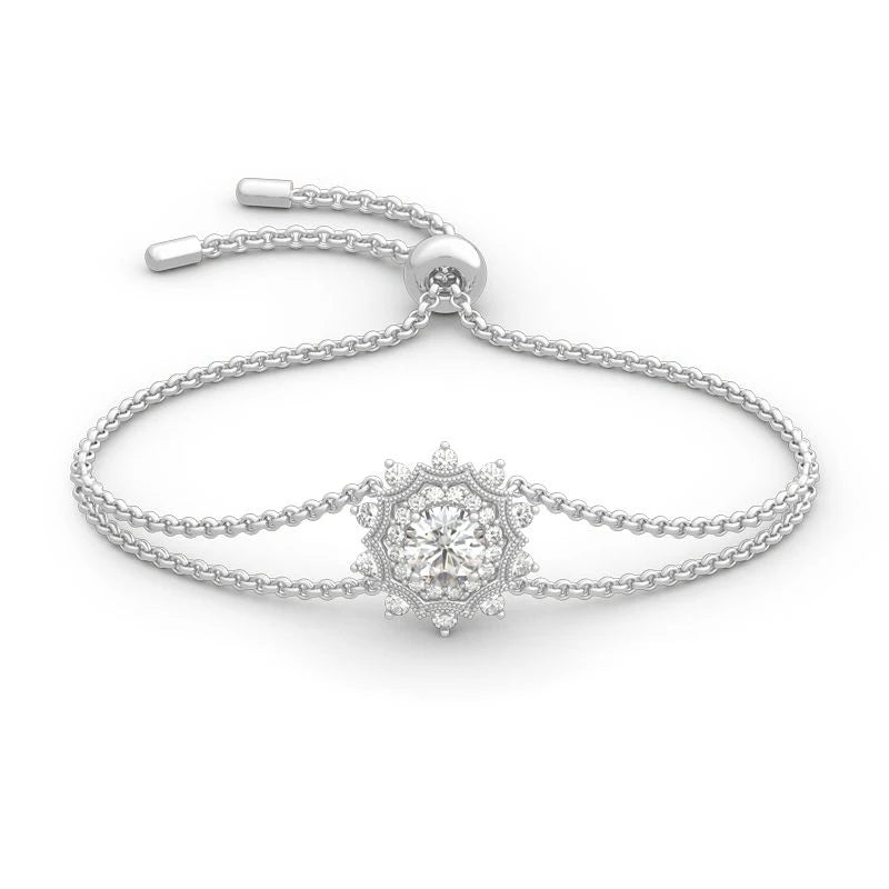 Moissanite Necklace Pendant Solid Sterling Silver 925 Jewelry Round 6.5mm 1ct