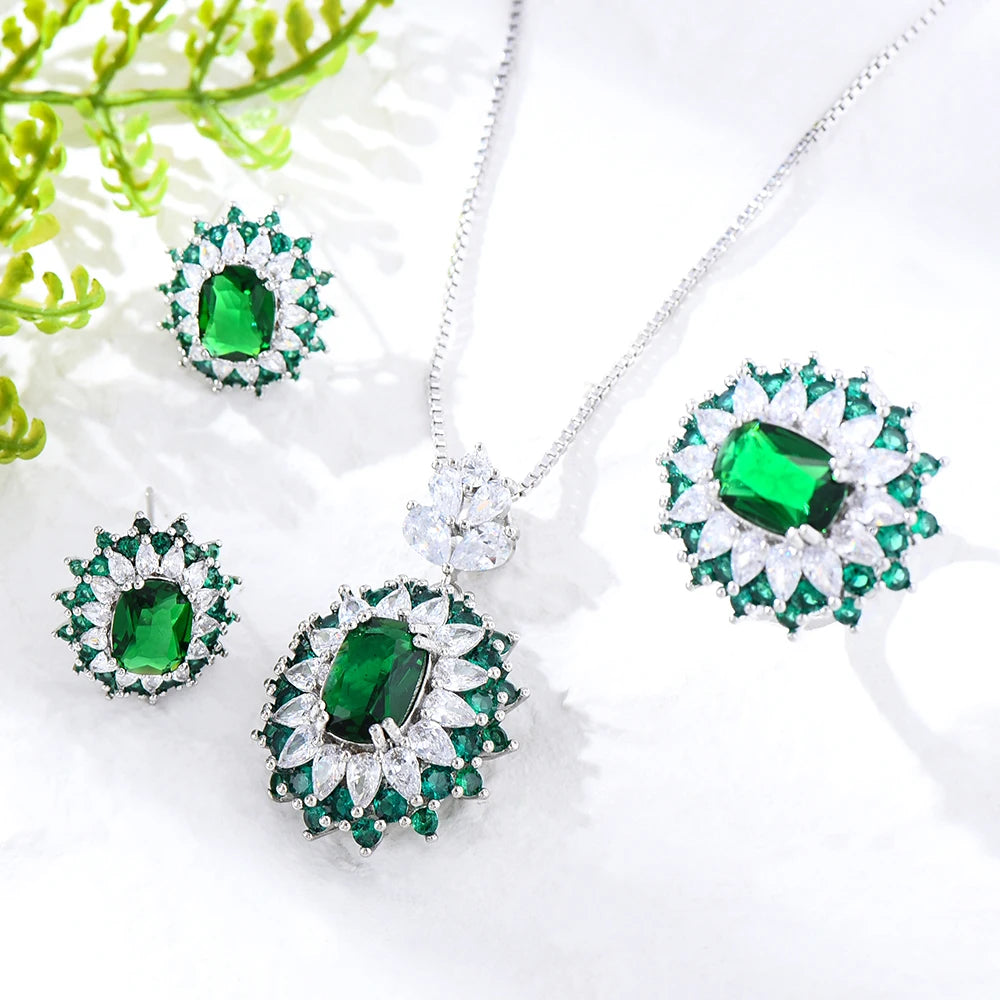 Gorgeous Luxury Green  Jewelry Sets