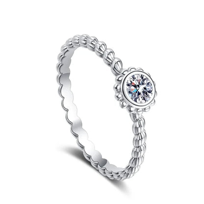 PT950 Platinum Rings Moissanite Diamond