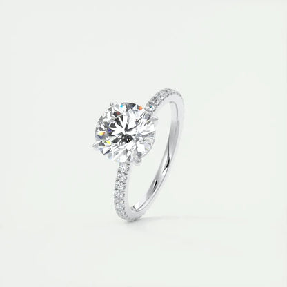 Engagement Wedding Promise Ring 2 Carat Moissanite Classic 925 Sterling Sliver