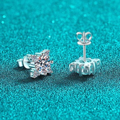 1ct/2ct Moissanite Earrings Stud Ear