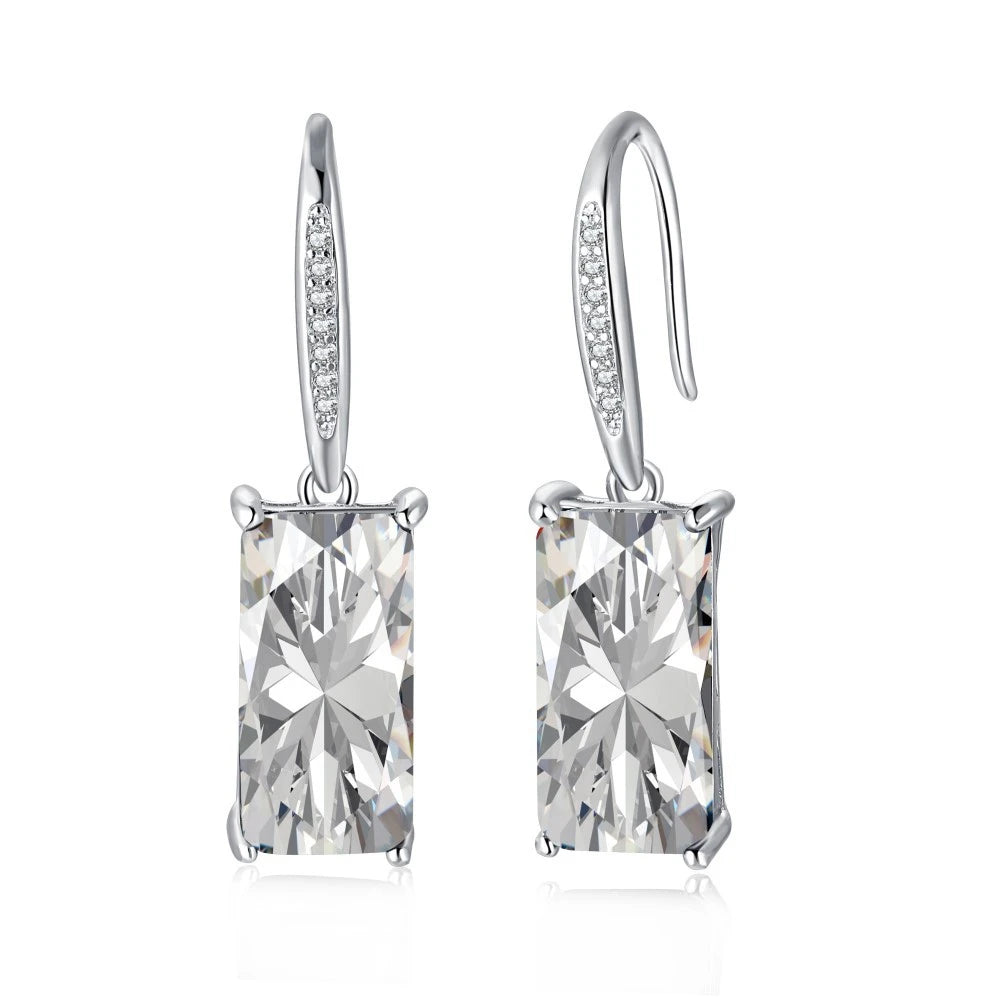 Moissanite Sparkling Drop Earrings