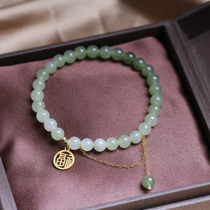 Natural Hetian Jade Gradient Bracelet Fashion Fine Jewelry