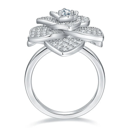 Moissanite Diamonds Anniversary Rose Rings